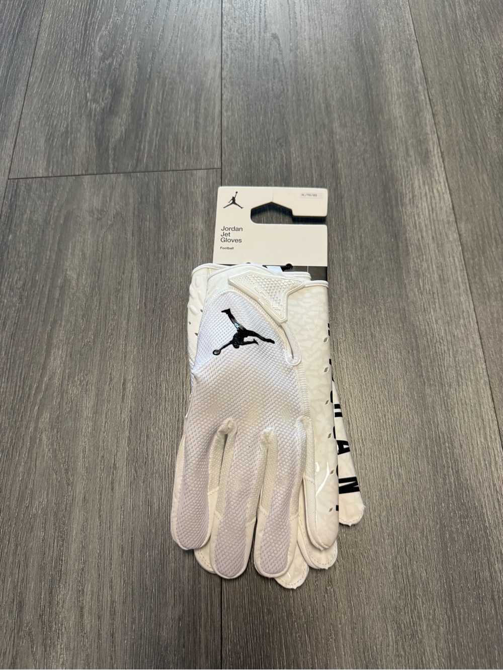 New Jordan Jet 7.0 Football Receiver Gloves White Men's Size XL DV4209-102